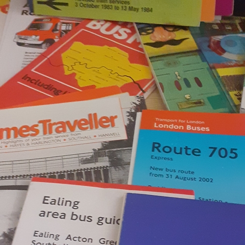 127A - London. Collectible bus/train timetables, vintage sightseeing and show programmes. Overall good cond... 