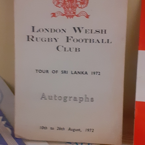 125A - Sporting programmes, mostly Rugby. Includes a souviner autograph programme from London Welsh tour of... 