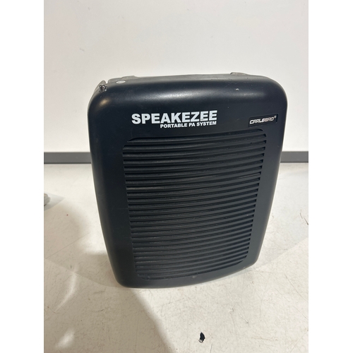 130 - Carlsbro Speakezee Portable PA System with cassette deck - tested