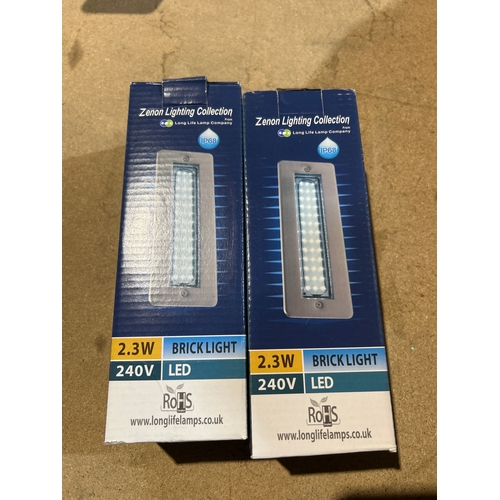 93 - Zenon Lighting Collection Brick Lights LED - Set of two - new