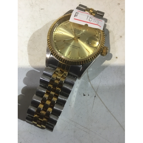 81 - Replica, gold and silver Rolex watch