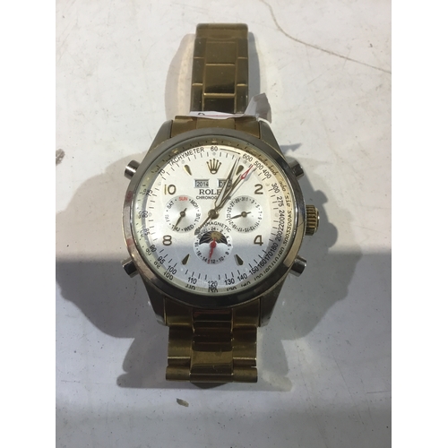 82 - Replica gold coloured Rolex watch