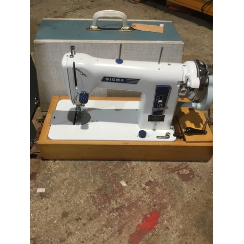 91 - Pair sewing machines; singer and sigma as untested