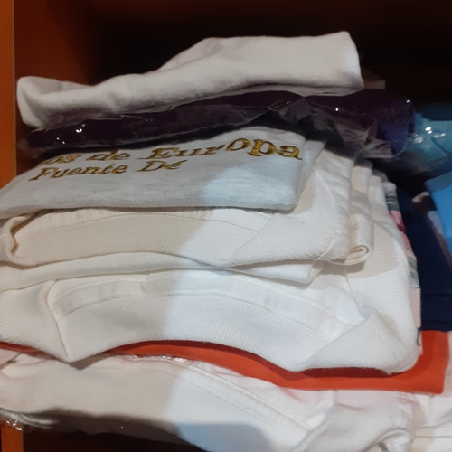 119A - Large quantity of TShirts. Most depict world wide destinations. Many look unworn and very good condi... 