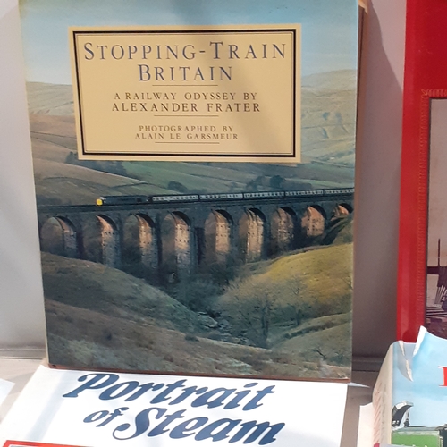 143A - Collection of books on steam and railway. Mix of hardback and paperback. Books mainly good readable ... 