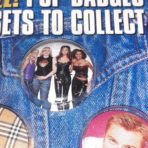 145A - Pop badges from TOTP magazine 2001. In original packaging