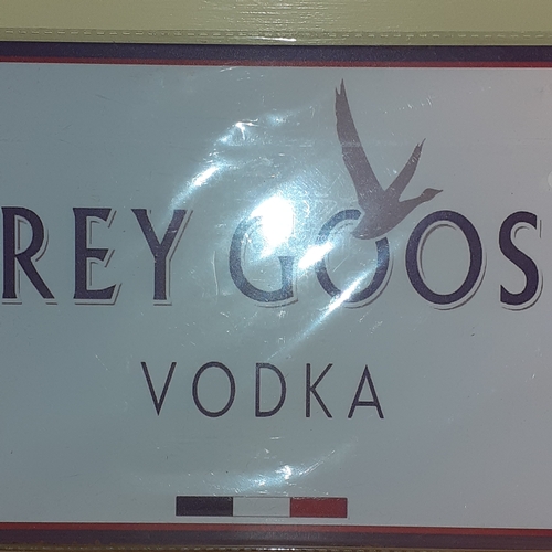 151A - Metal sign. Grey Goose Vodka. New condition in packaging