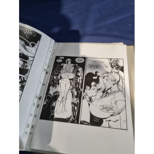 54A - Folder of over 114 pornagraphic comic book style prints