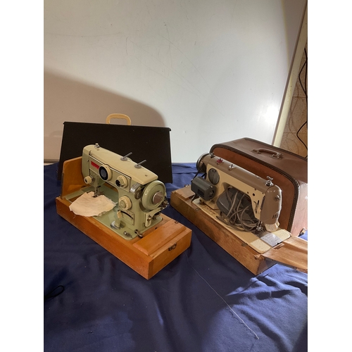 62 - 2x vintage sewing machines inc Viscount