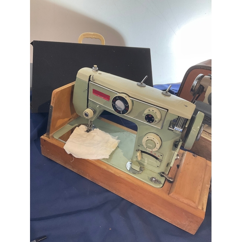 62 - 2x vintage sewing machines inc Viscount