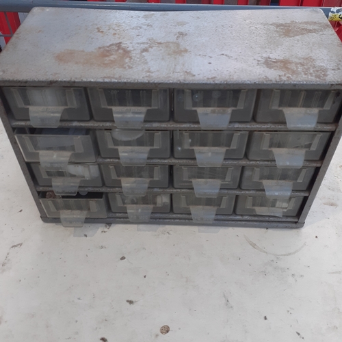 2 - Picador metal storage. 16 compartmental drawers. Holds small items for garage/workshop etc. Some con... 