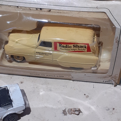 5 - Diecast lot. Includes Dinky Ford Transit Police Van, some Majorette Racing cars and other Matchbox e... 