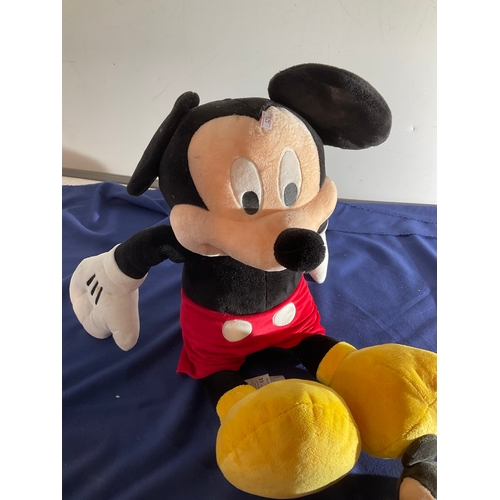 67 - Large Micky mouse plush toy genuine Authentic original Disney store and one small Mickey Mouse