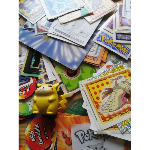 52B - Pokemon collection including cards and badges