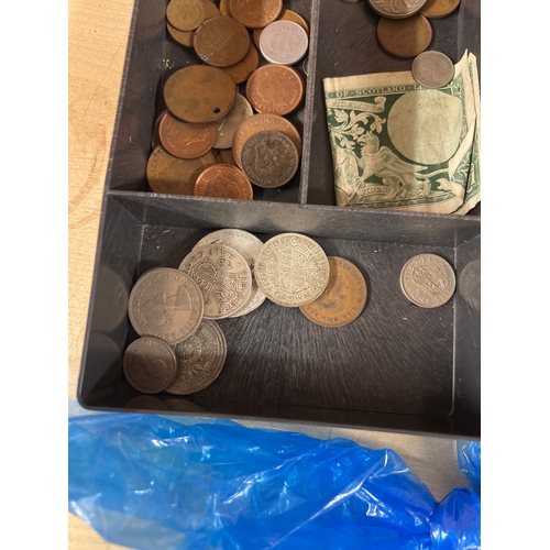 70A - Quantity of coinage inc old English coins, copper coins and some foreign