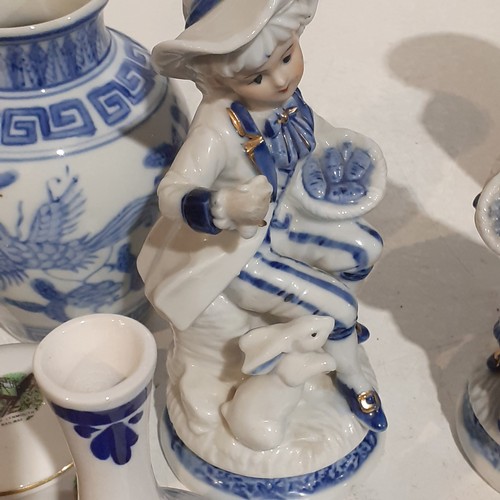 28 - Blue and White China lot including Delft, Old Willow, Elseva from Holland and more. No damage