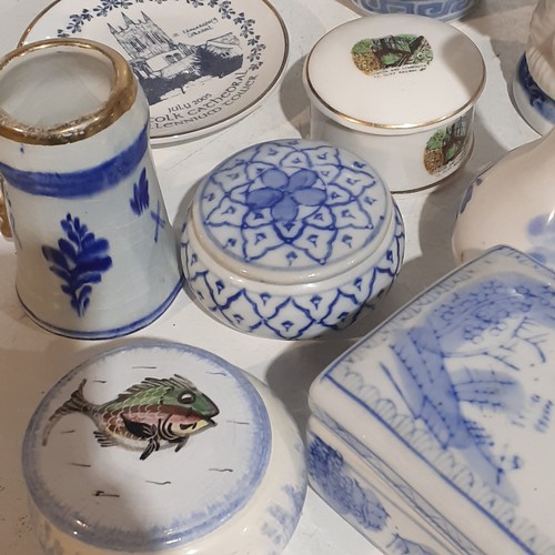 28 - Blue and White China lot including Delft, Old Willow, Elseva from Holland and more. No damage