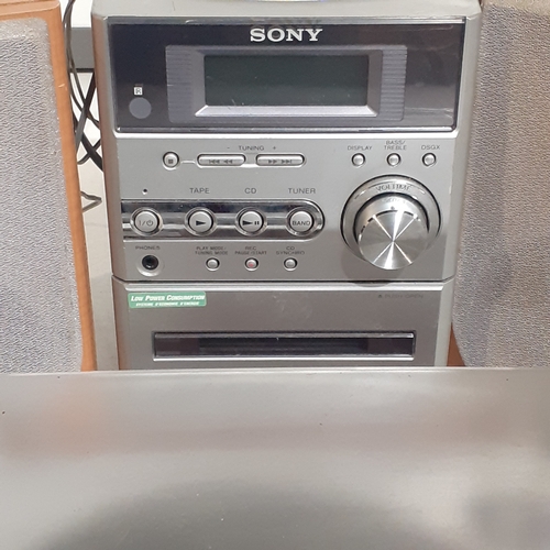 457A - Sony Micro Hi-fi Component System Model number CMT-NE3. Also included a turntable Model Number SW-68... 