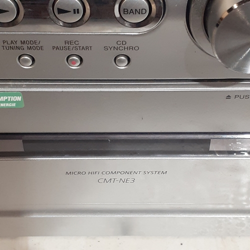 457A - Sony Micro Hi-fi Component System Model number CMT-NE3. Also included a turntable Model Number SW-68... 