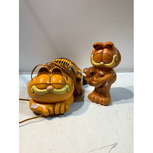 11 - Garfield telephone & one other garfield plastic figure