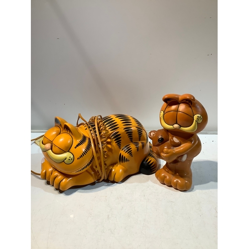 11 - Garfield telephone & one other garfield plastic figure