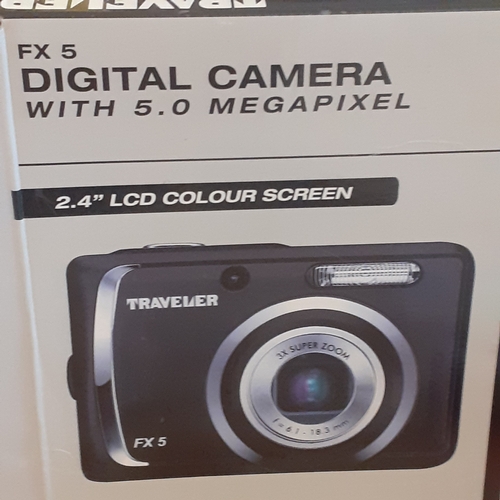 461A - Traveler FX5 Digital camera. In original packaging, complete with SD card, instructions and disc. Ne... 