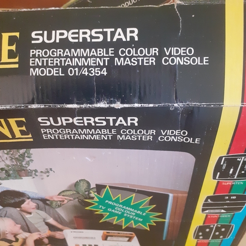 111A - Binatone Superstar Console and Brands Hatch Cartridge. All packaged in original box etc and in well ... 