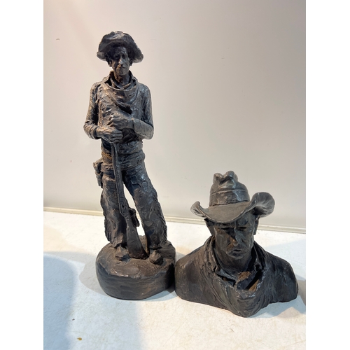 91 - Trio of Michael Garman cowboy figures