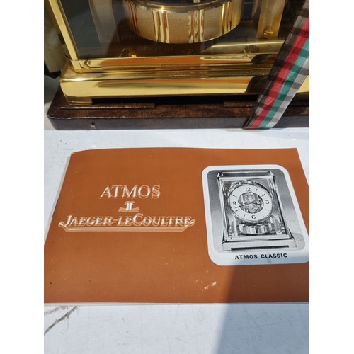 80 - Jaeger Le Coultre Atmos classic clock with original box & case and the paperwork