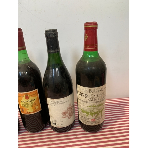 461 - Four bottles of wine inc 1981 Cabernet Sauvignon and 1979 Bulgarian Sauvignon