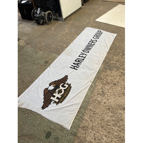 219 - Large Harley Owners Group banner - 290x100cm