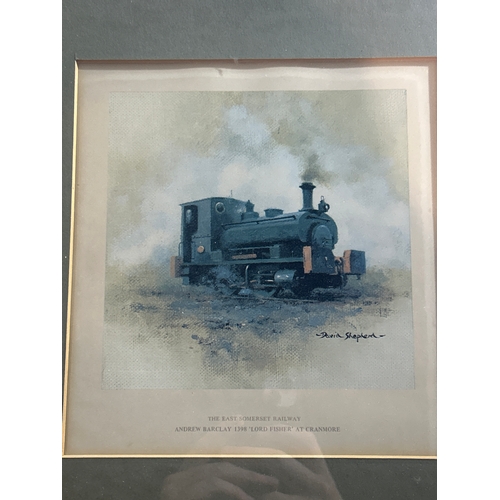 227 - Framed Print by David Shepherd “Andrew Barclay 1398 “Lord Fisher” at Cranmore”. From David Windsor G... 