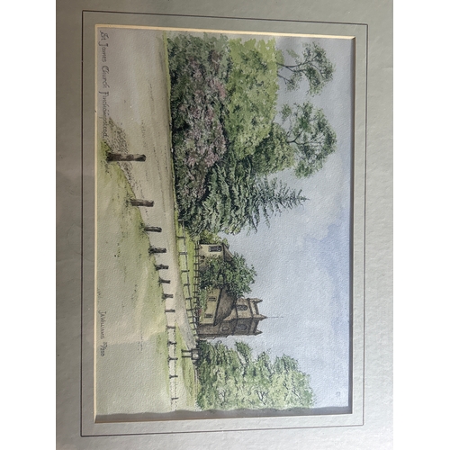 228 - Framed Art by JA Williams “St James Church - Finchampsted” Limited Edition 37/250