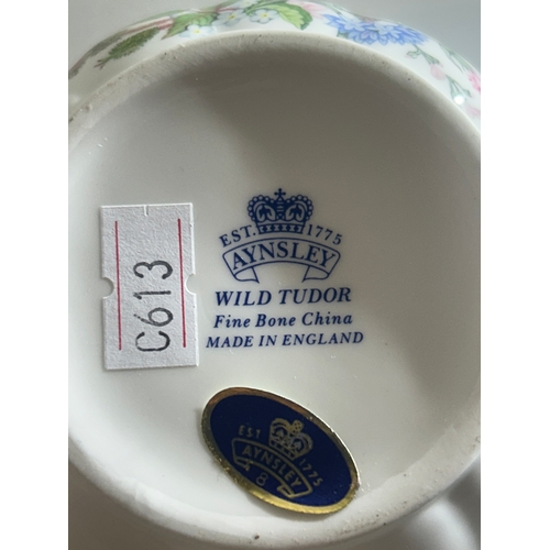 236 - Anysley China Bowl and Vase - Wild Tudor Patterned