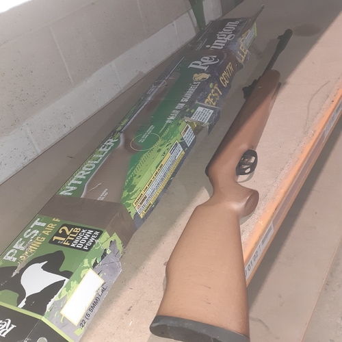 463A - Powerful .22 Air Rifle. Remington Pest Controller. Hard wood fittings are in very good condition wit... 