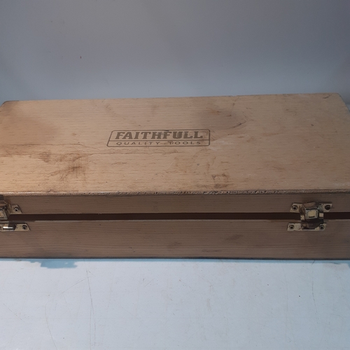 116A - Faithfull number 5 plane in original branded box. Very light surface rust but otherwise very nice co... 