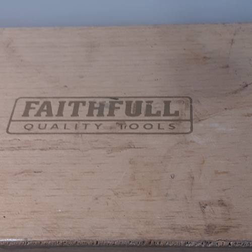 116A - Faithfull number 5 plane in original branded box. Very light surface rust but otherwise very nice co... 