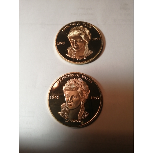 21A - COINS : 2 x Princess Diana commemorative coins