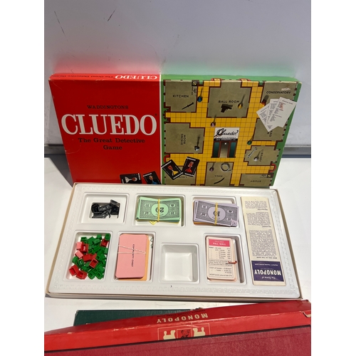 145 - Vintage Waddingtons cluedo, monopoly and scrabble