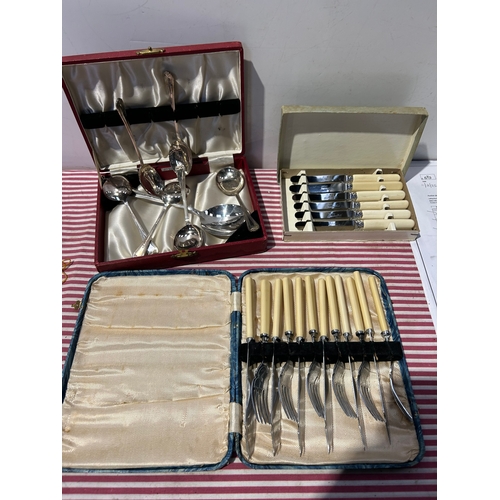 44 - Three Boxed Sets of Cutlery