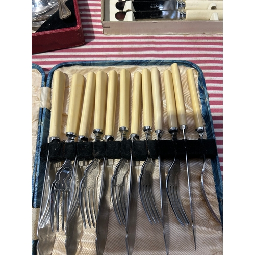 44 - Three Boxed Sets of Cutlery