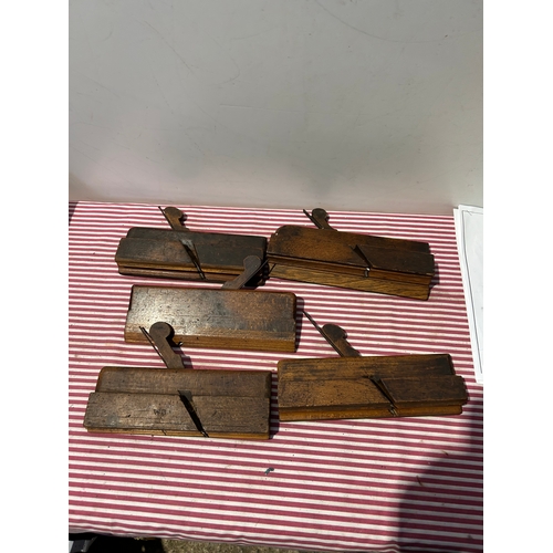 65 - Set of 5 Antique Wooden Planes