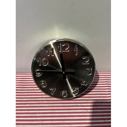 355 - Karlsson Stainless Steel Wall Clock