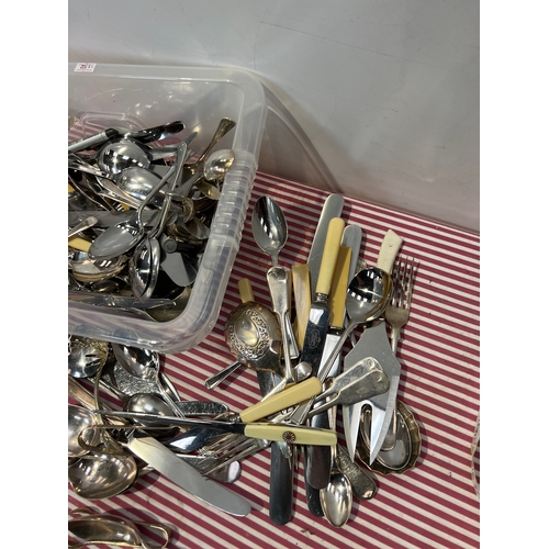 29 - Large quantity of cutlery - stainless and silver plated