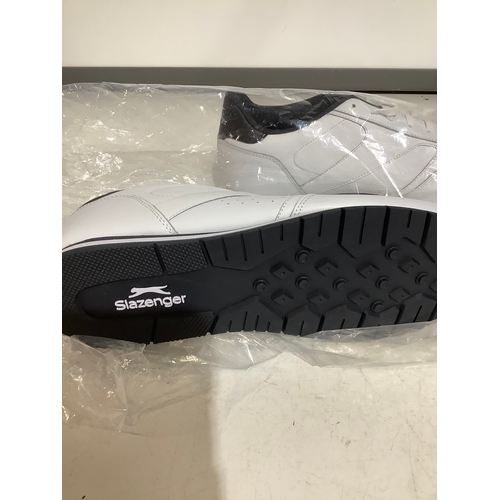 299 - Size uk 13 Slazenger white/black trainer new