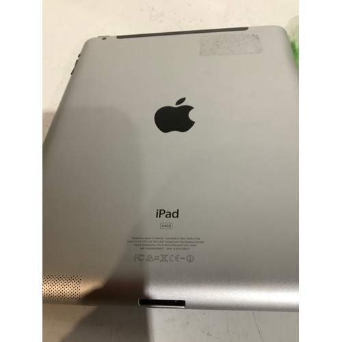 342 - Apple iPad a1396 64gb Working network unlocked can use SIM card in it with lead + plug