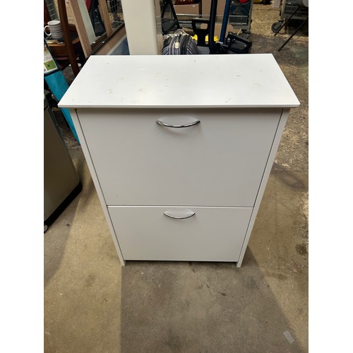 428 - White Shoe Cabinet