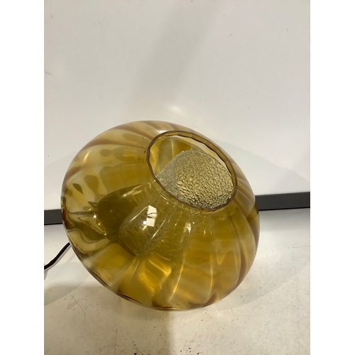 387 - Vintage onion shaped amber light fitting