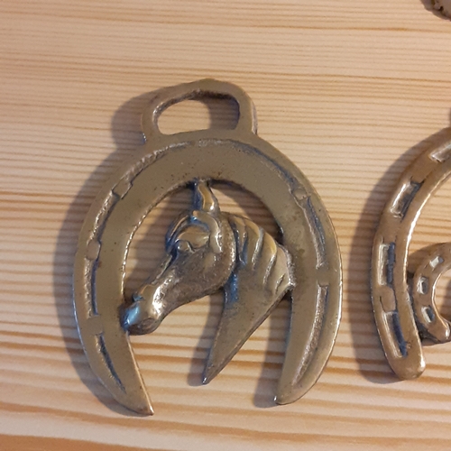 8 - 8 x Horse Brasses. Horse related designs. Nice detail