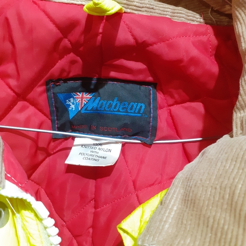 7 - Hi vis lined ans padded Macbean jacket. Goid clean condition. No size - approx small/med